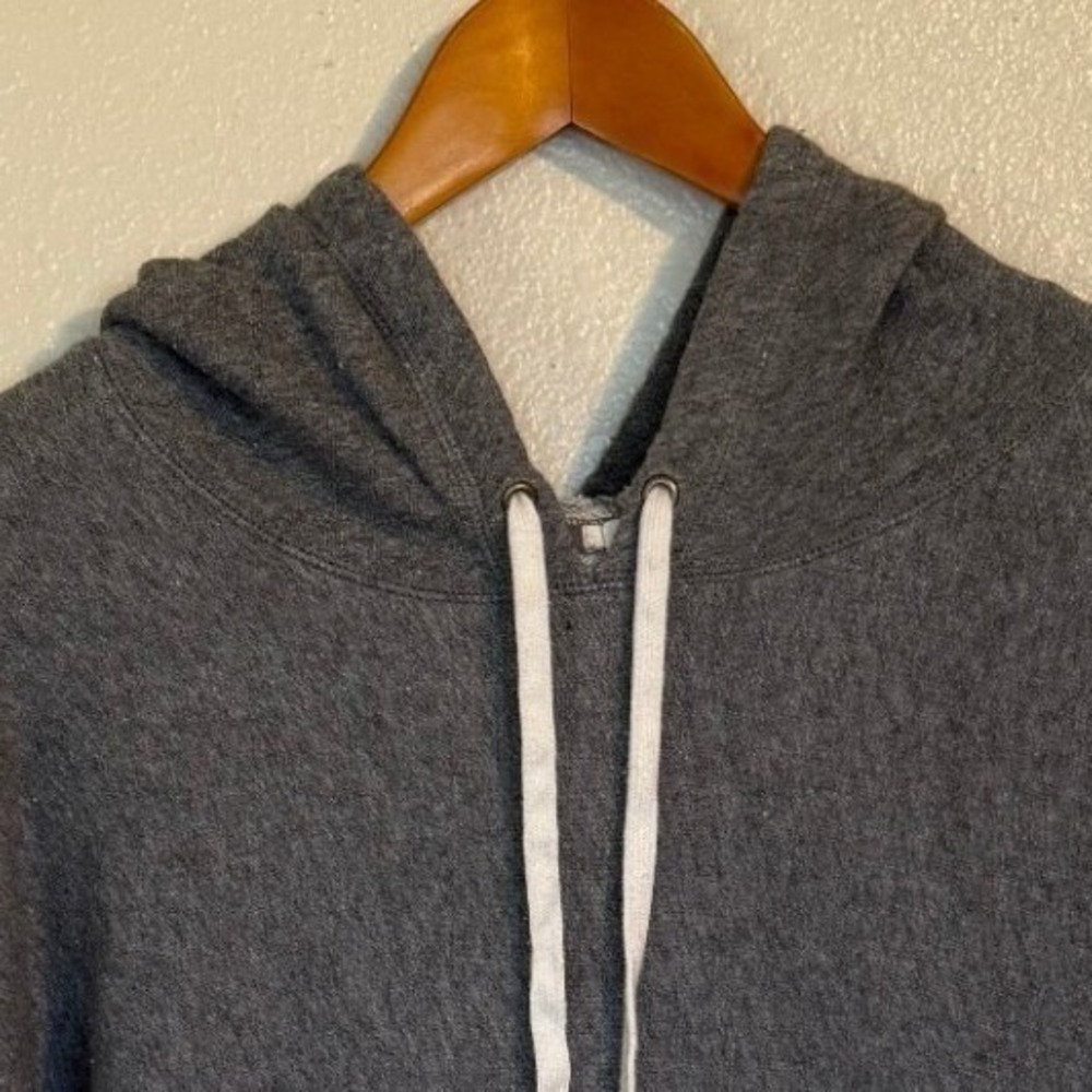 J.Crew Hoodie Women L Heather Gray Cotton Sweatshirt‎ Loungewear Activewear - Picture 3 of 10